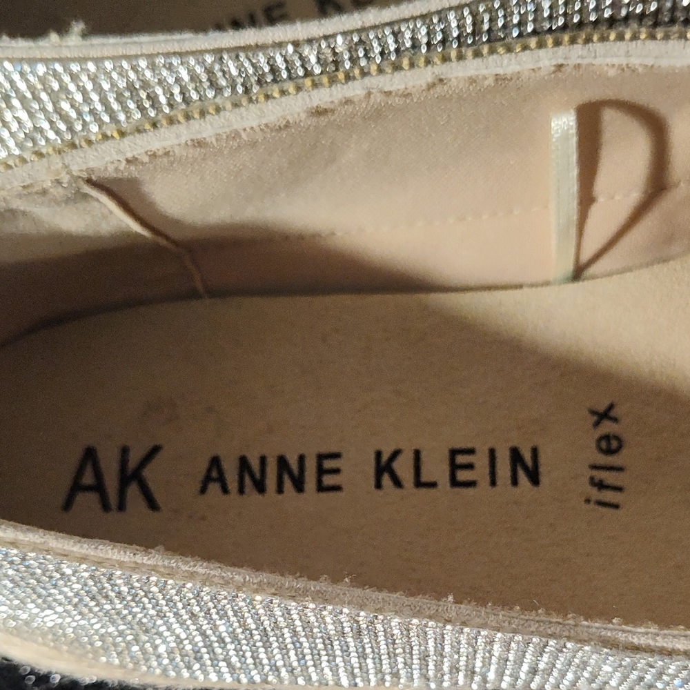 Anne Klein Women's Silver Slip-On Shoes - Picture 2 of 5